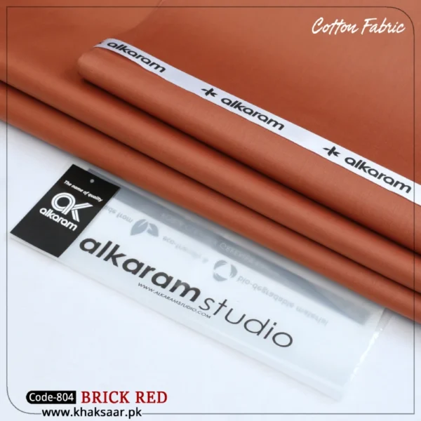 Al Karam Cotton-Brick-Red-804