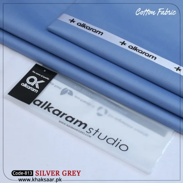 Al Karam Cotton-Silver-Grey-813