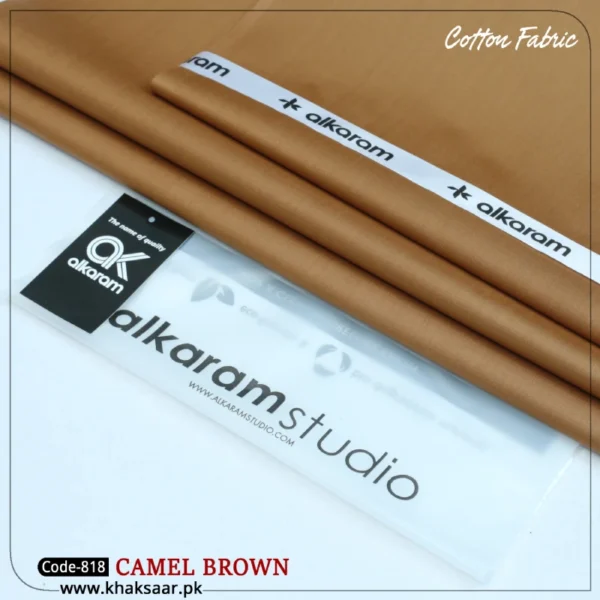 Al Karam Cotton-Camel-Brown-818