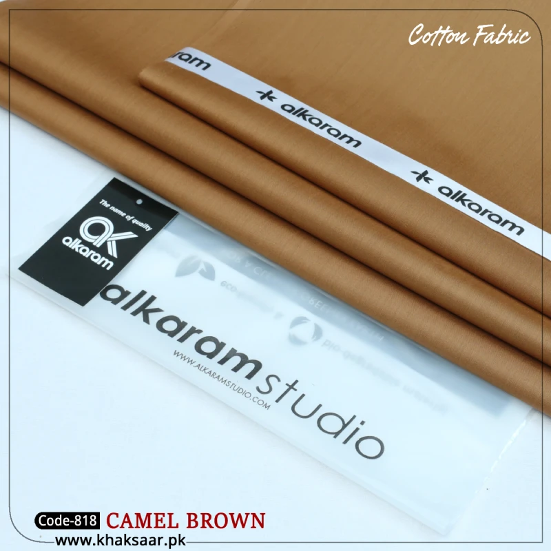 Al Karam Cotton-Camel-Brown-818