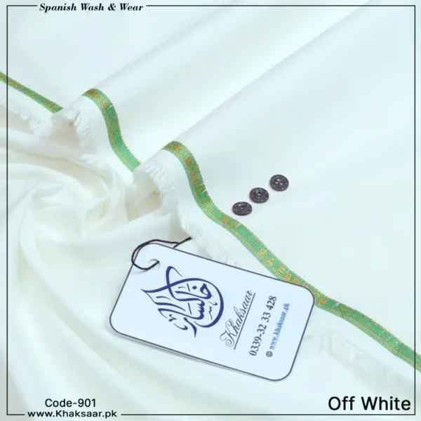 Spanish Wash & Wear-Off-White-901