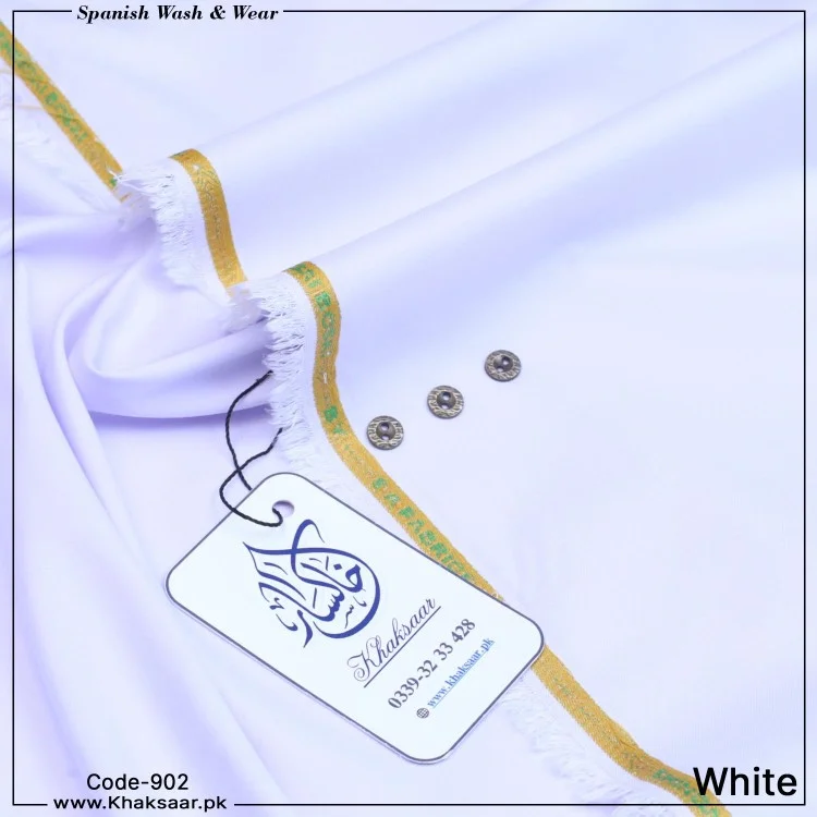 Spanish Wash & Wear-White-902