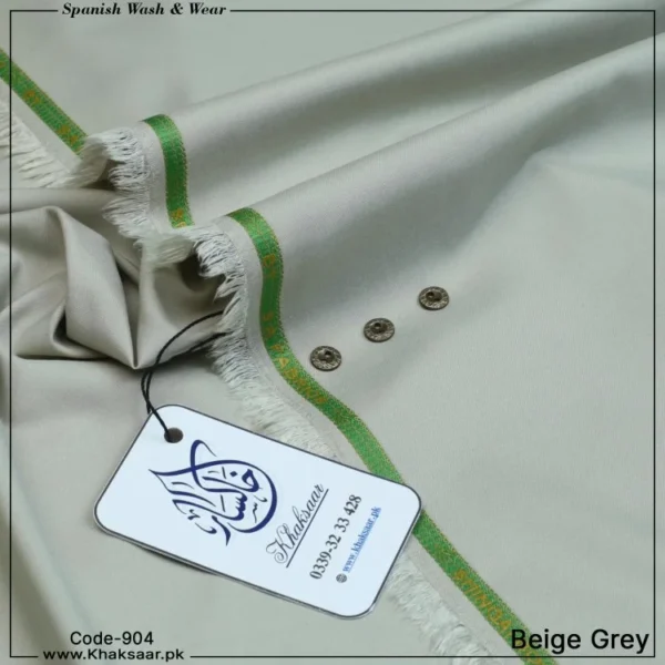 Spanish Wash & Wear-Beige-Grey-904