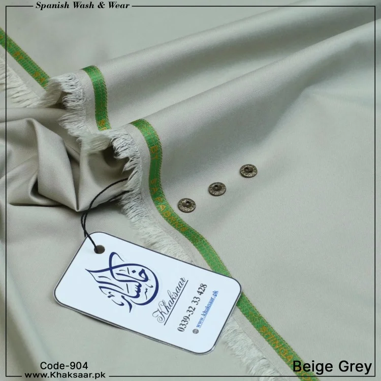 Spanish Wash & Wear-Beige-Grey-904