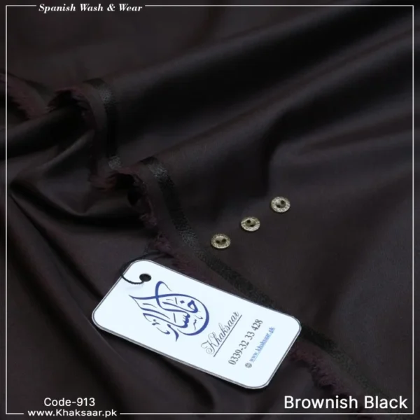 Spanish Wash & Wear-Brownish-Black-913