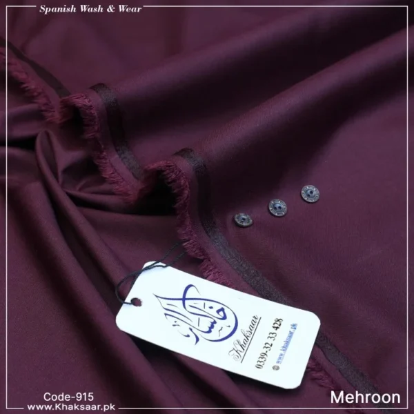 Spanish Wash & Wear-Mehroon-915