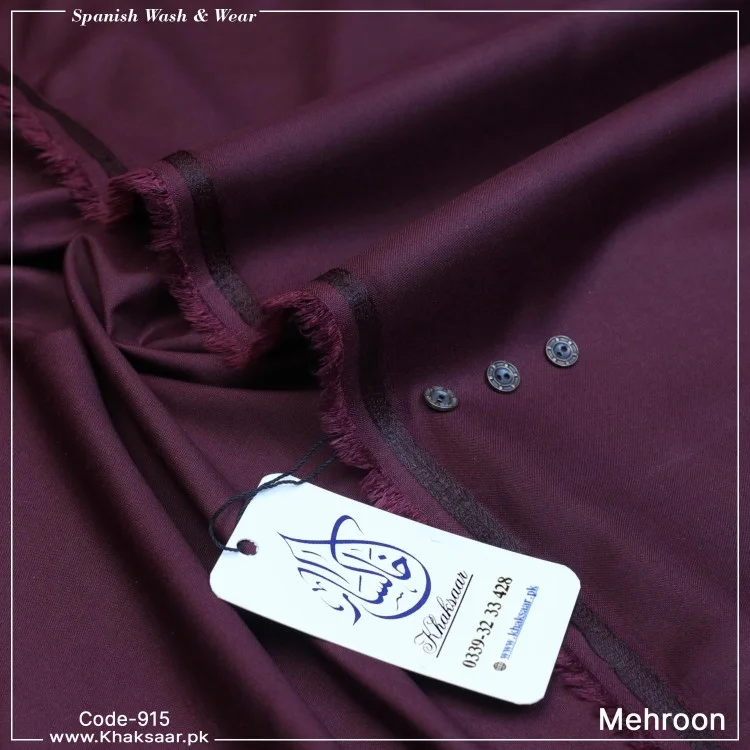 Spanish Wash & Wear-Mehroon-915